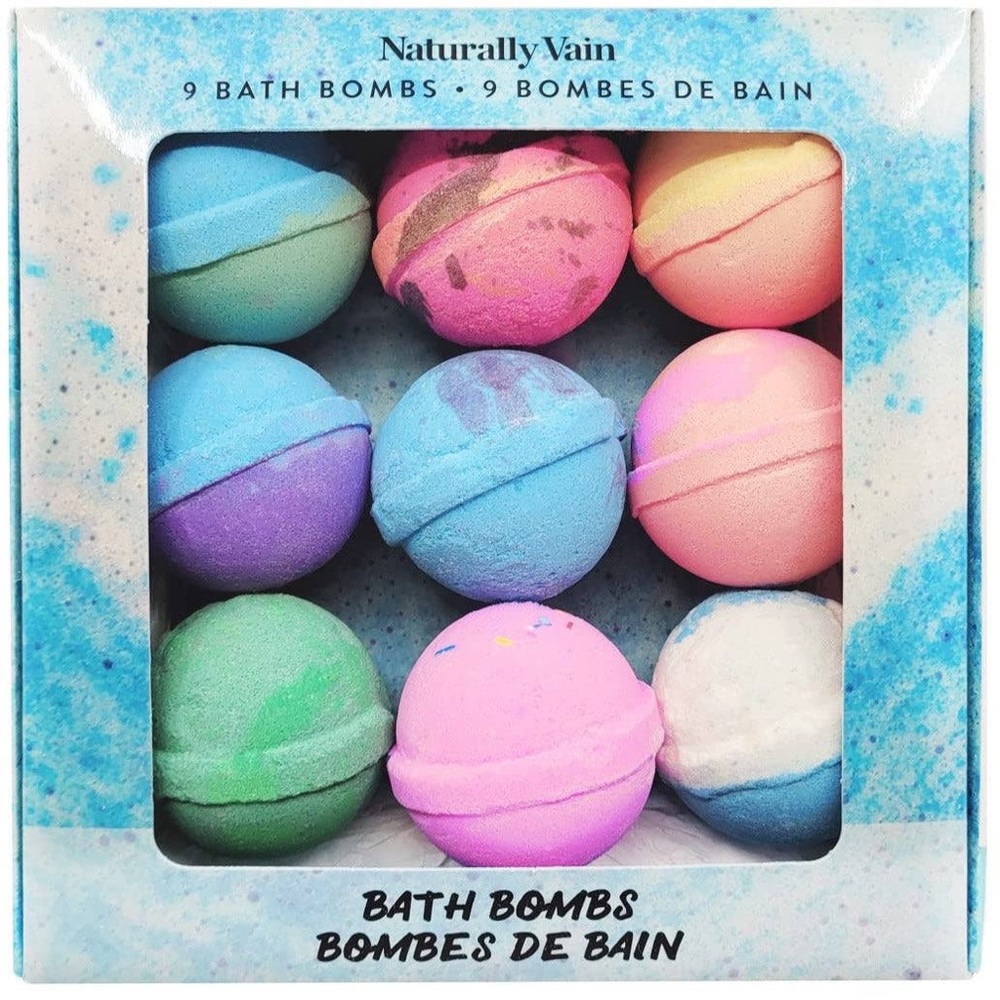 NWT Naturally Vain Bath Bombs with 9 Assorted Scents